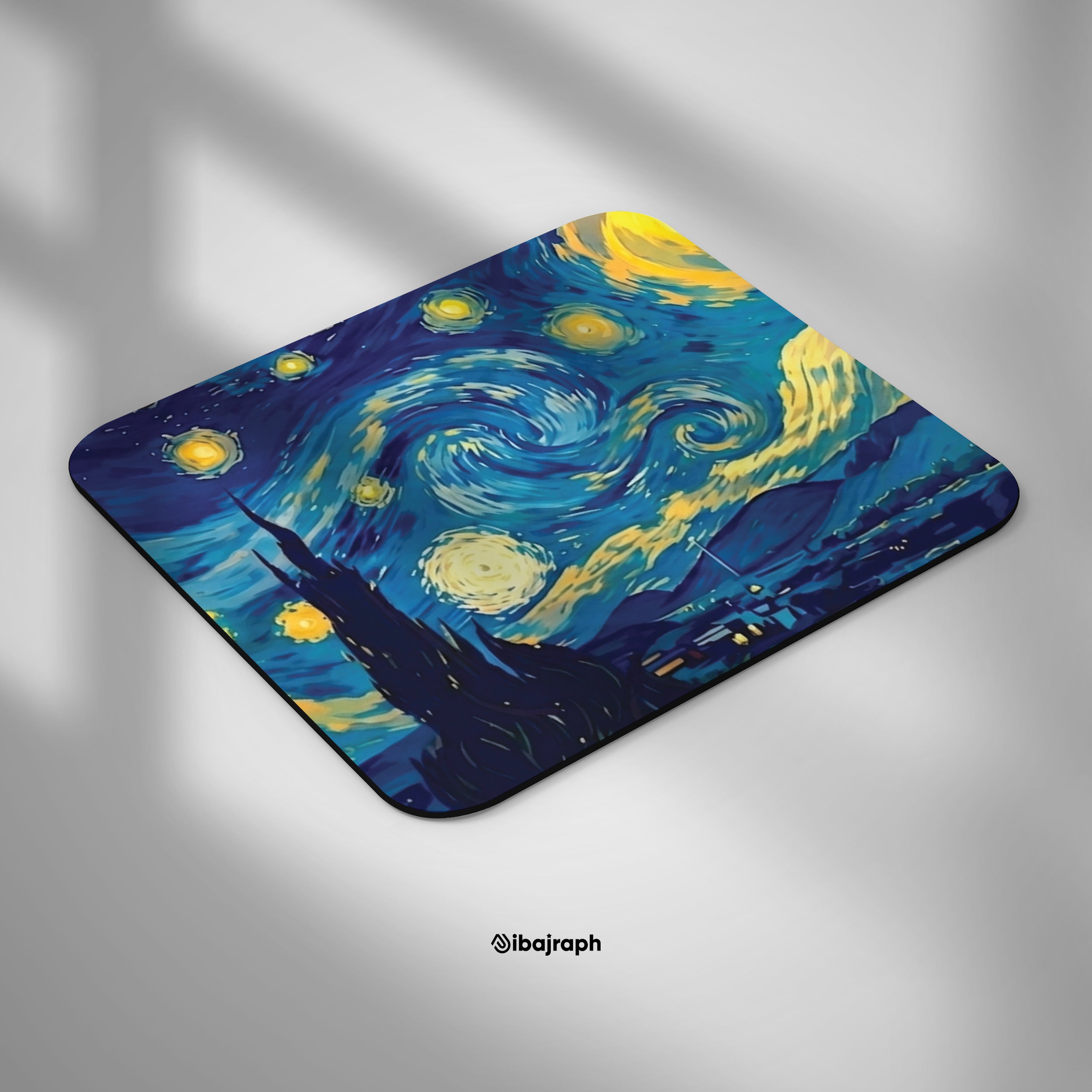 Dibajraph Mouse Pad – Van Gogh Starry Night Art | Blank Design