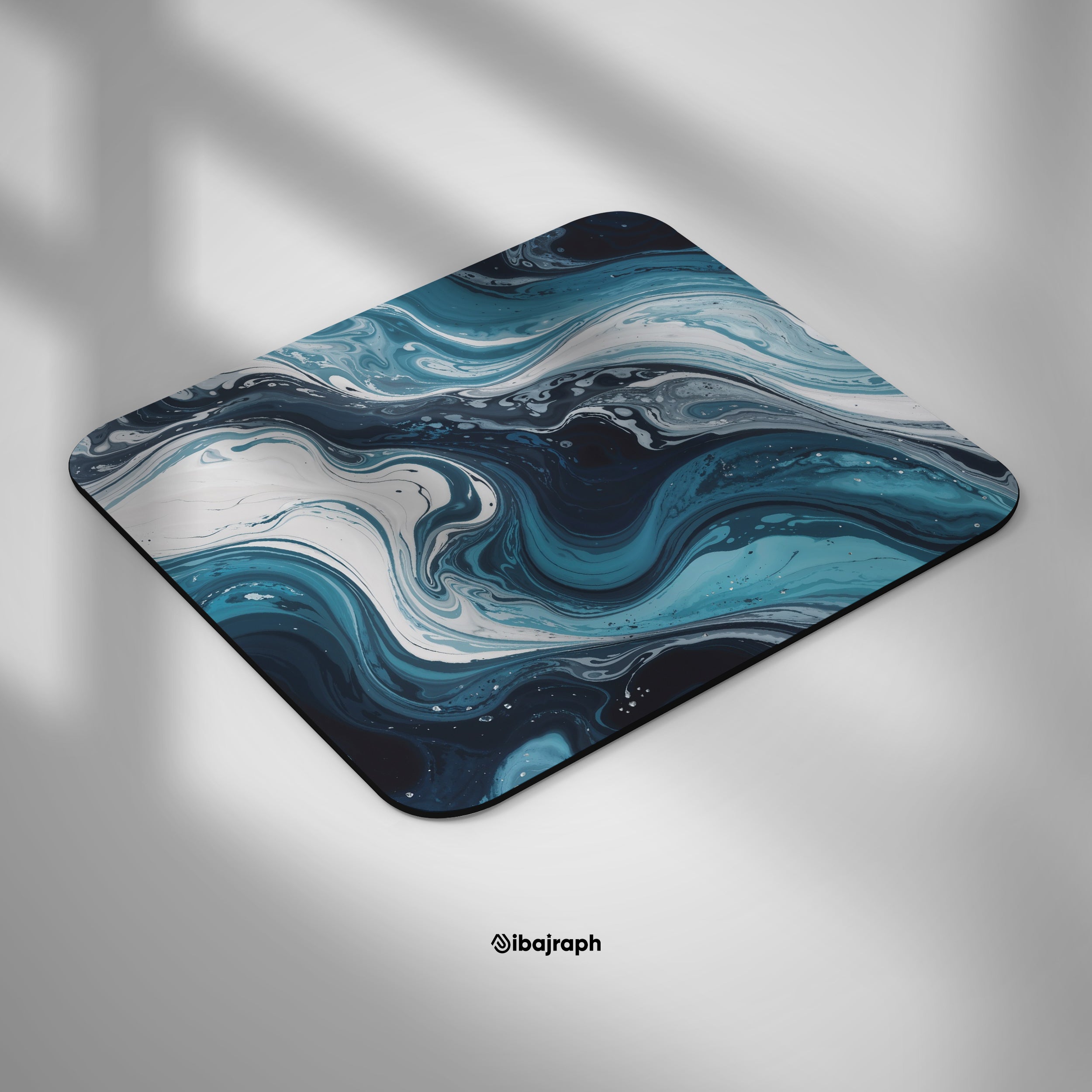 Dibajraph Mouse Pad – Dark Marble Pattern | Blank Design