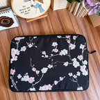 Dibajraph Laptop Sleeve – White Petal Elegance | Blank design