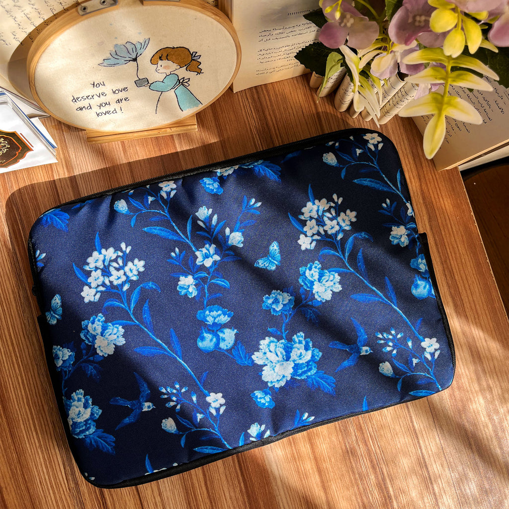 Dibajraph Laptop Sleeve – Dark Petal Elegance | Blank Design
