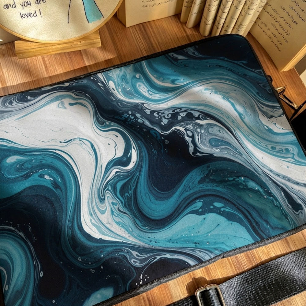 Dibajraph Laptop Sleeve – Dark Marble Pattern | Blank Design