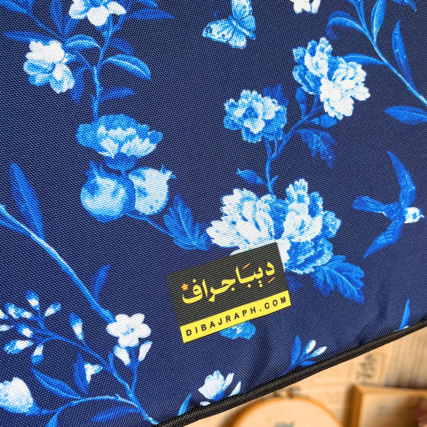 Dibajraph Laptop Sleeve – Dark Petal Elegance | Blank Design
