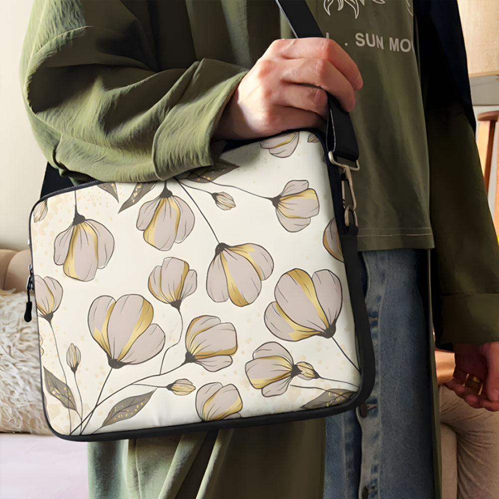 Dibajraph Laptop Sleeve – Soft Petal Muse | Blank Design