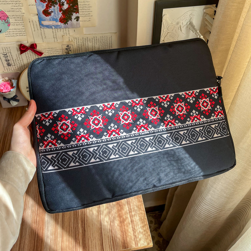 Dibajraph Laptop Sleeve – Tatreez Heritage Embroidery Pattern | Blank Design