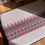 Dibajraph Laptop Sleeve – Beige Tatreez Embroidery Pattern | Blank Design