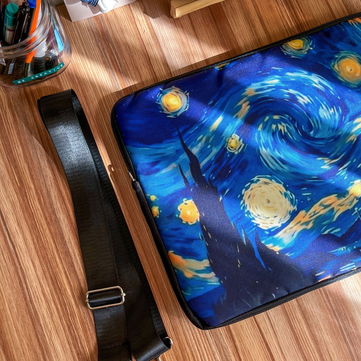 Dibajraph Laptop Sleeve – Van Gogh Starry Night Art | Blank Design