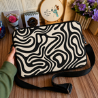 Dibajraph Laptop Sleeve – Monochrome Flow | Blank Design