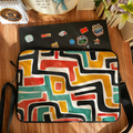 Dibajraph Laptop Sleeve – Retro Color Maze Abstract Pattern | Blank Design
