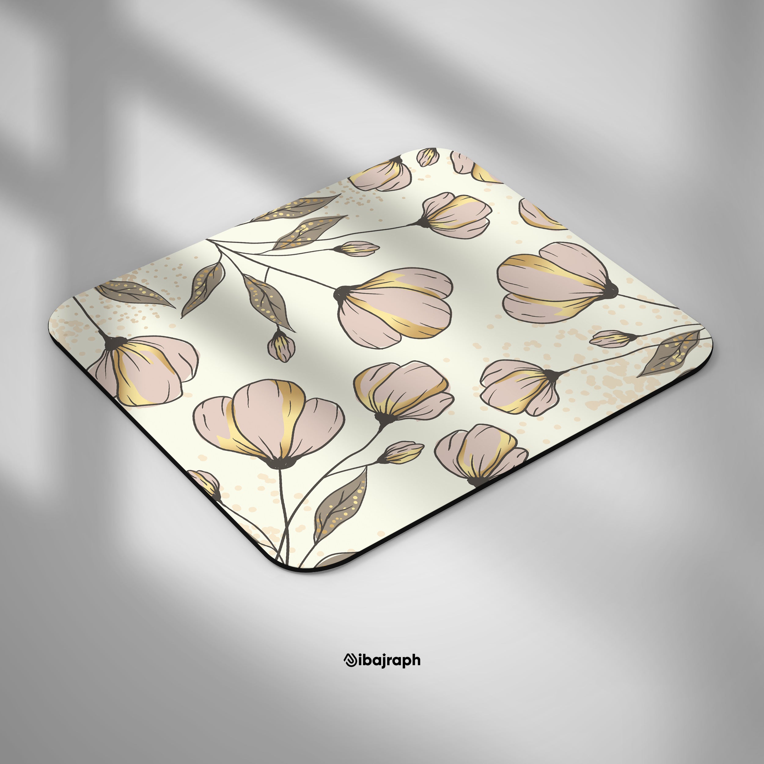 Dibajraph Mouse Pad – Soft Petal Muse | Blank Design