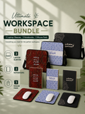 Ultimate Workspace Bundle | 3 Laptop Sleeves + 3 Notebooks + 3 Mouse Pads