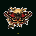 Vintage Moth Sticker