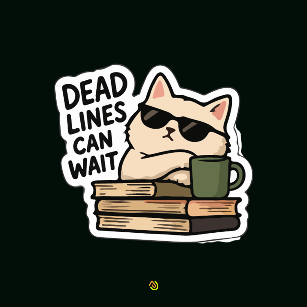 Lazy Cat Sticker