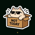 Not Today Cat Sticker